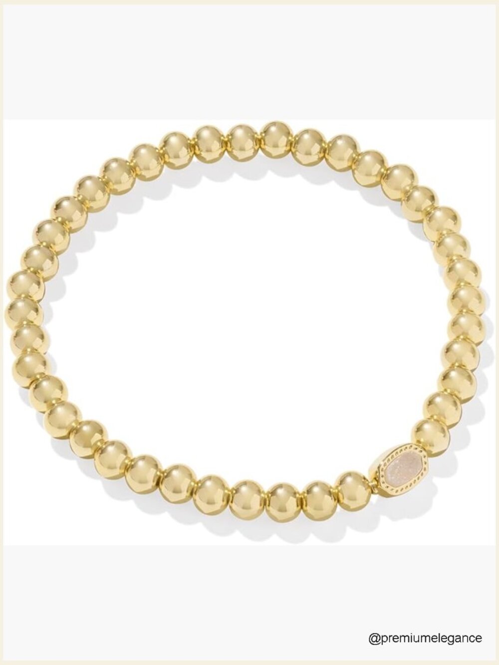 Mini Elaina Stretch Bracelet With Iridescent Drusy Beads